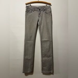 PATAGONIA Low Rise Straight Jeans Gray Denim Women’s 28 Organic Cotton -flaws-